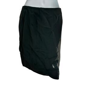 Raniero Gattinoni Black Skirt in Small Vintage 90s Italian Cutout Asymmetrical